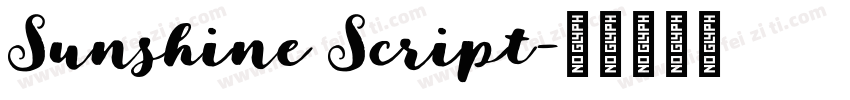 Sunshine Script字体转换
